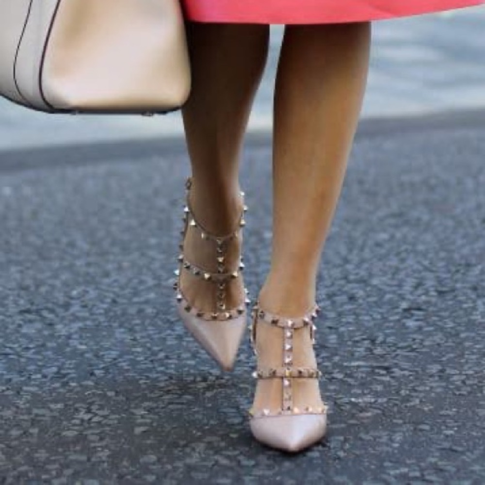 Valentino Rockstud 100mm Slingback High-Heel Pump